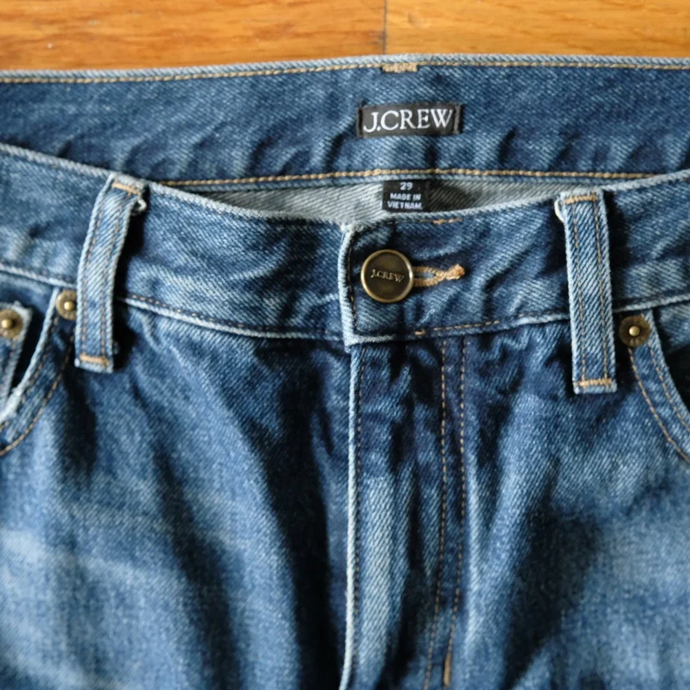 J. Crew Mid-Rise Superwide-Leg Jean Ultra-Relaxed Blue Denim 29 90s Style CN384